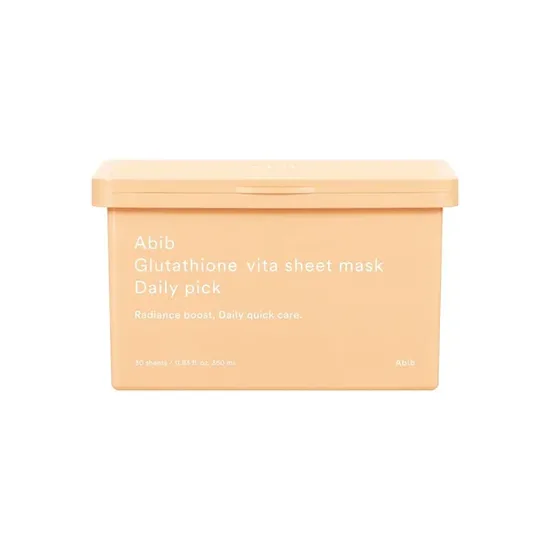 Izgaismojošas auduma maskas ar glutationu un C vitamīnu Abib Glutathione Vita Sheet Mask Daily Pick